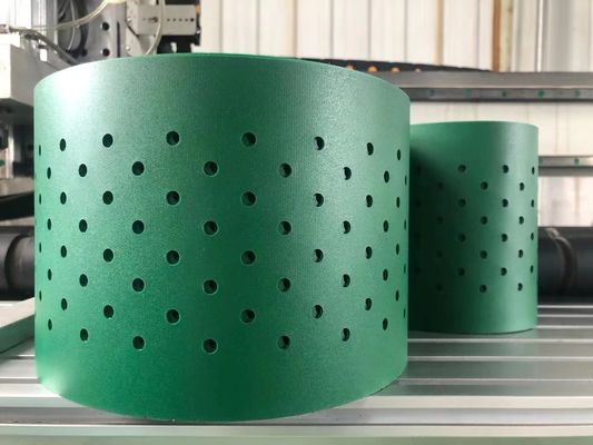 La bande de conveyeur verte de PVC d'essence à faible bruit lissent brillant