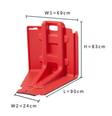 Nouveau design de marque de plastique rouge barrière anti-inondation pour les bâtiments arrêter l'eau et les inondations