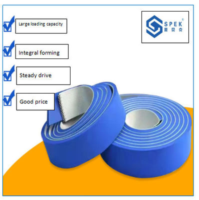 Ceinture de convoyeur en PVC mousse bleue pour une plage de température de -20 °C à 80 °C