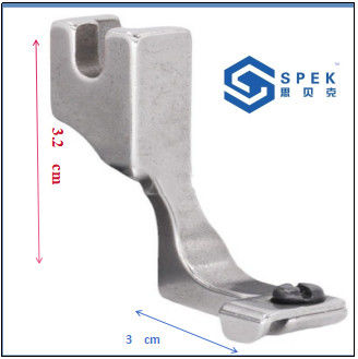Fermeture à glissière invisible réglable en acier press foot et press foot avec encoche pour machine à coudre informatique