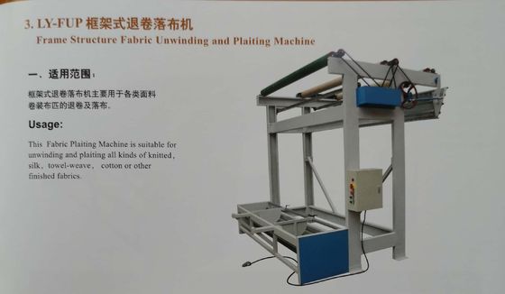 Machine de déroulement et de tressage de tissu de structure de cadre de machine de finissage de textile de coton